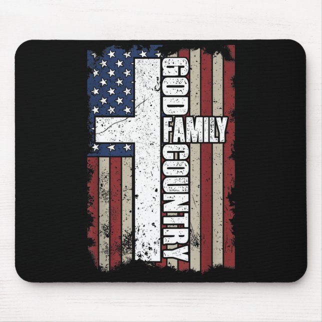 Tapis De Souris God Family Country  (Devant)