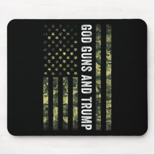 Tapis De Souris God Guns Et Trump 2e Amendement Drapeau Américain