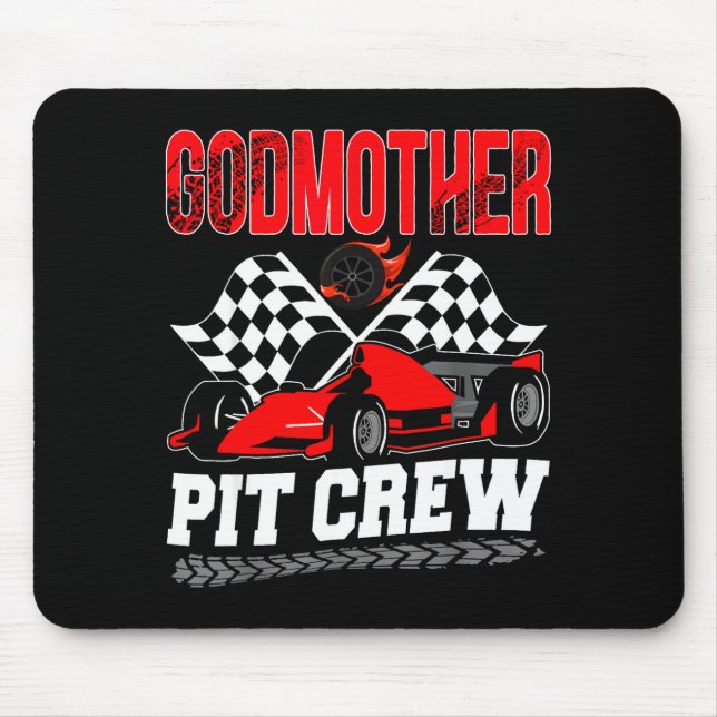 Tapis De Souris Godmother T Crew Racing Family Race Car Birthday B (Devant)
