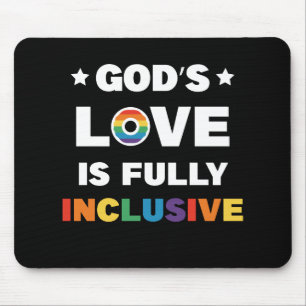 Tapis De Souris God's Love Is Fully Inclusive Gay LGBT Pride Month
