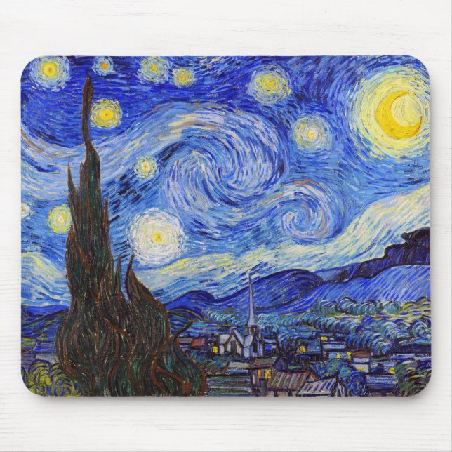 Tapis De Souris Gogh , “Starry Night” (Devant)