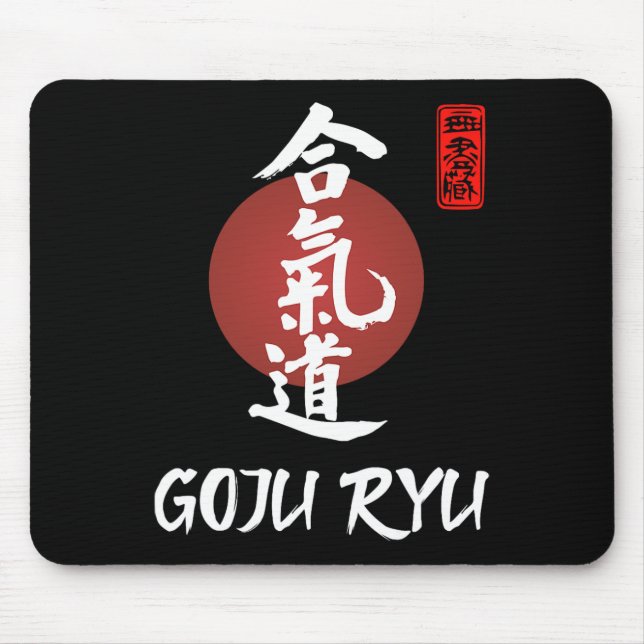 Tapis De Souris Goju Ryu Karate Uniforme Goju Ryu Uniforme Calligr (Devant)