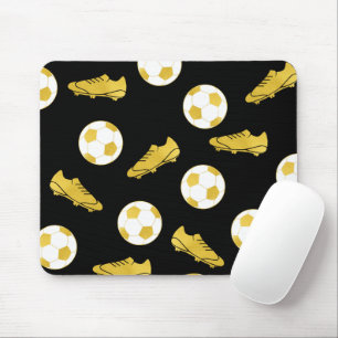 Tapis De Souris Gold Elegant Classic Soccer Nettoie Ball Black