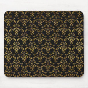 Tapis De Souris Gold et Black Damask