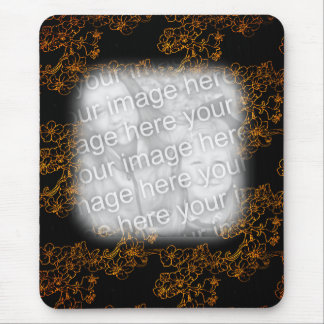 Tapis De Souris Gold Floral Art Votre cadre photo