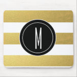 TAPIS DE SOURIS GOLD FOIL STRIPES | MONOGRAM NOIR<br><div class="desc">GOLD FOIL STRIPES | MONOGRAM NOIR</div>