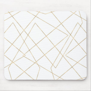 Tapis De Souris Gold Geometric Strokes Abstract
