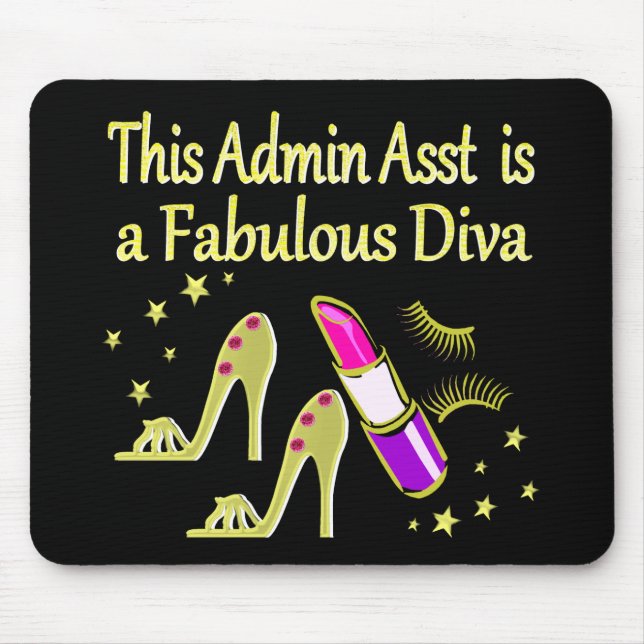 TAPIS DE SOURIS GOLD GLITZY ADMIN ASSISTANT DIVA DESIGN (Devant)