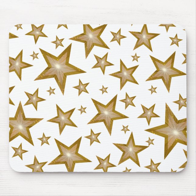 Tapis De Souris Gold Stars mousepad blanc (Devant)