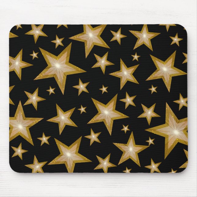 Tapis De Souris Gold Stars mousepad noir (Devant)