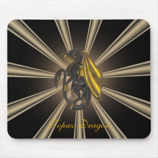 Tapis De Souris Gold Topaz Dragon Mouse Pad (Devant)