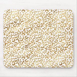 Tapis De Souris Gold White Leopard Print
