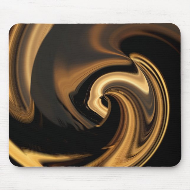 Tapis De Souris Golden Abstrait Heart Mousepad (Devant)