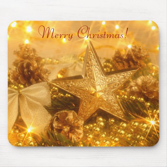 Tapis De Souris Golden Christmas Mousepad (Devant)