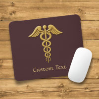Golden Double Snake Caduceus