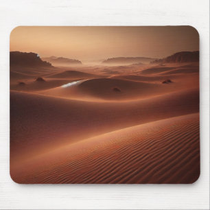 Tapis De Souris Golden Dunes - Serene Desert Landscape