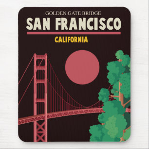 Tapis De Souris Golden gate bridge la nuit
