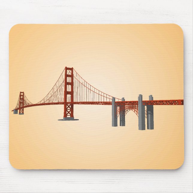 Tapis De Souris Golden gate bridge : modèle 3D : Mousepad (Devant)