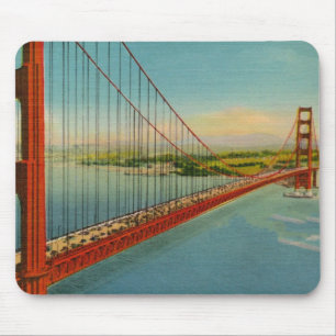Tapis De Souris Golden gate bridge vintage Mousepad