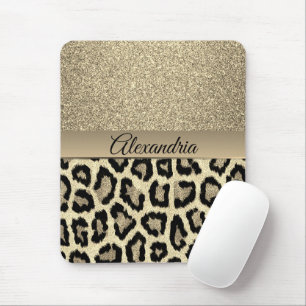 Tapis De Souris Golden Glam Empreinte de léopard