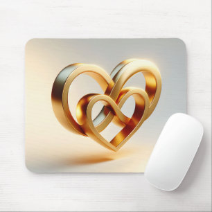 Tapis De Souris Golden Infinity et le symbole du coeur