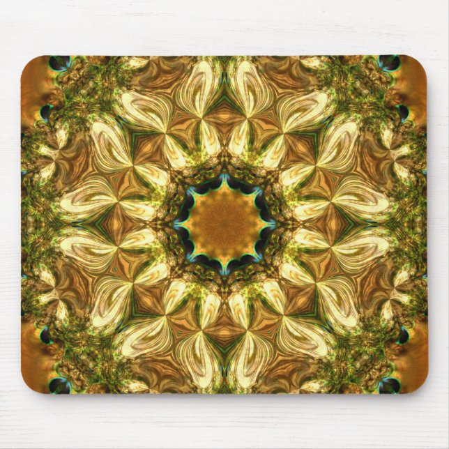 Tapis De Souris Golden Nature Mandala Mousepad (Devant)