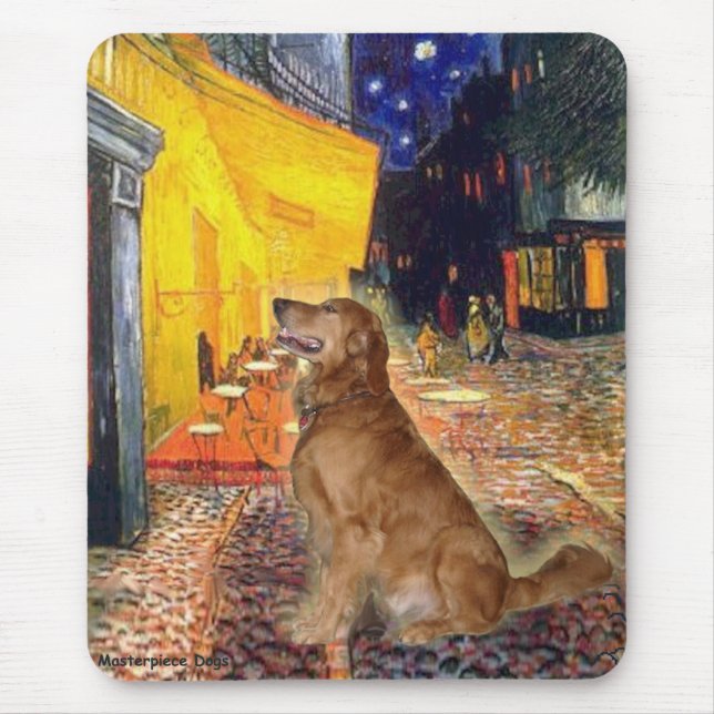 Tapis De Souris Golden Retriever 3 - Terrace Cafe (Devant)