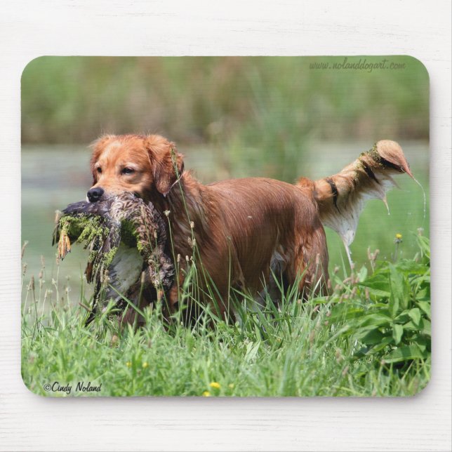 Tapis De Souris Golden retriever avec le canard Mousepad (Devant)
