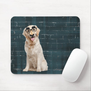 Tapis De Souris Golden Retriever avec masque amusant Souris Pad