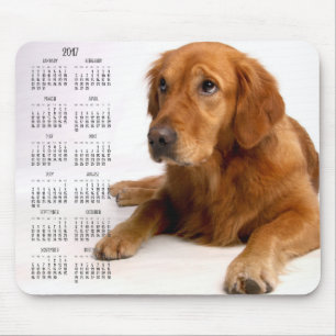 Tapis De Souris Golden Retriever Calendar 2017 Custom Mouse Pads