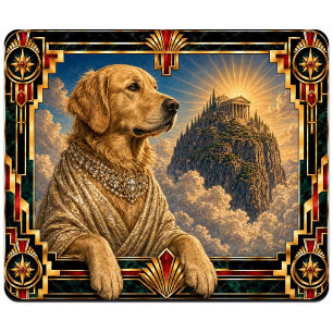 Tapis De Souris Golden Retriever, Chien Art Déco