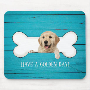 Tapis De Souris Golden Retriever dans l'os de chien