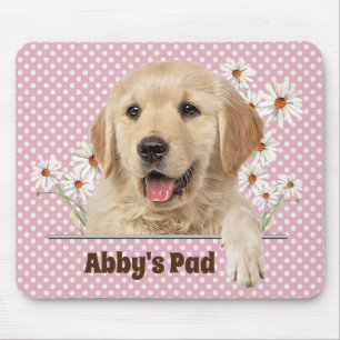 Tapis De Souris Golden Retriever et Daisy Souris