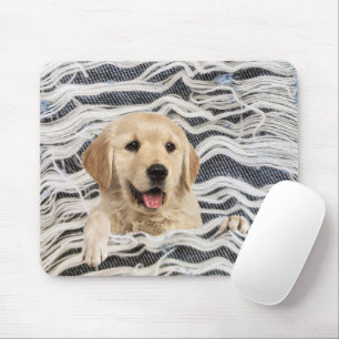 Tapis De Souris Golden Retriever in Frayed Denim