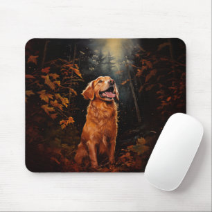 Tapis De Souris Golden Retriever la nuit