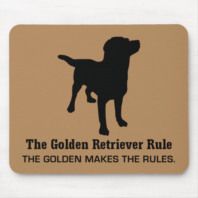 Tapis De Souris Golden Retriever Rule Mousepad (Devant)