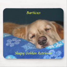 Golden retriever somnolent Mousepad