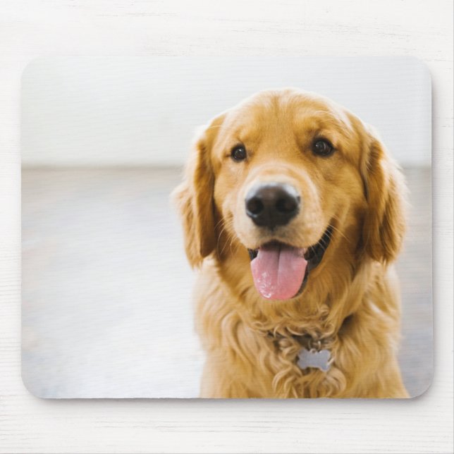 Tapis De Souris Golden Retriever souriant (Devant)