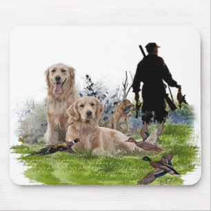 Tapis De Souris Golden Retrievers - Excellents chiens de chasse