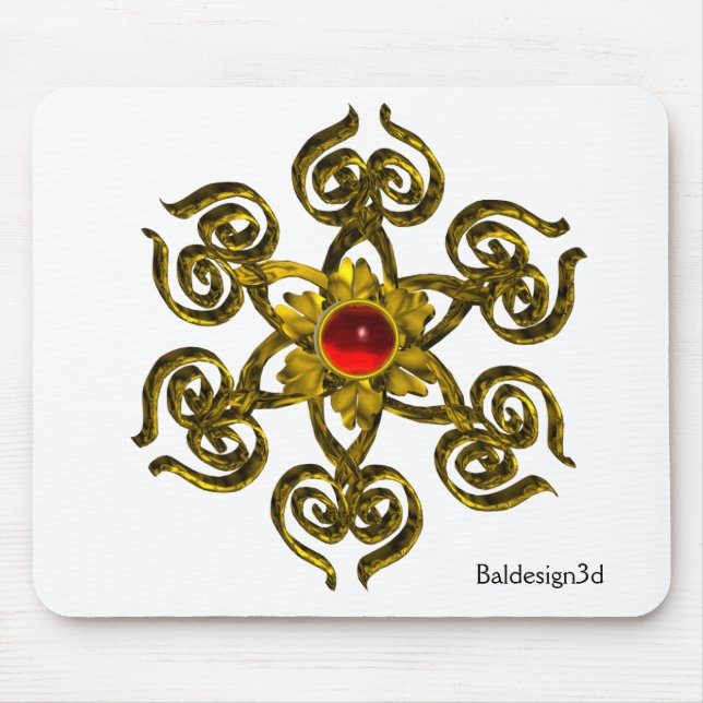 TAPIS DE SOURIS GOLDEN ROSE RUBY (Devant)