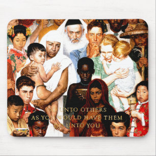 Tapis De Souris Golden Rule (Do to other) par Norman Rockwell