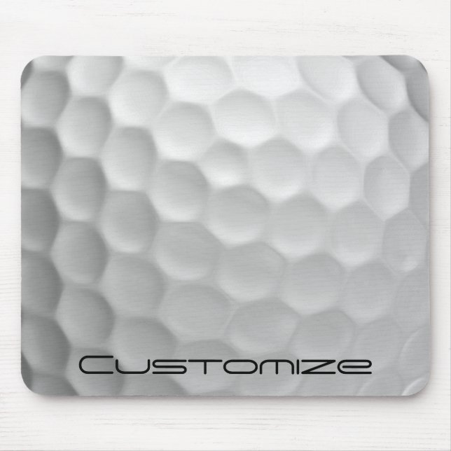 Tapis De Souris Golf Ball Dimples motif avec texte personnalisé (Devant)