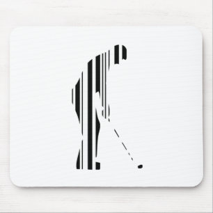 Tapis De Souris GOLF CODE BARRE Golfeur Golf Sports Design de Moti