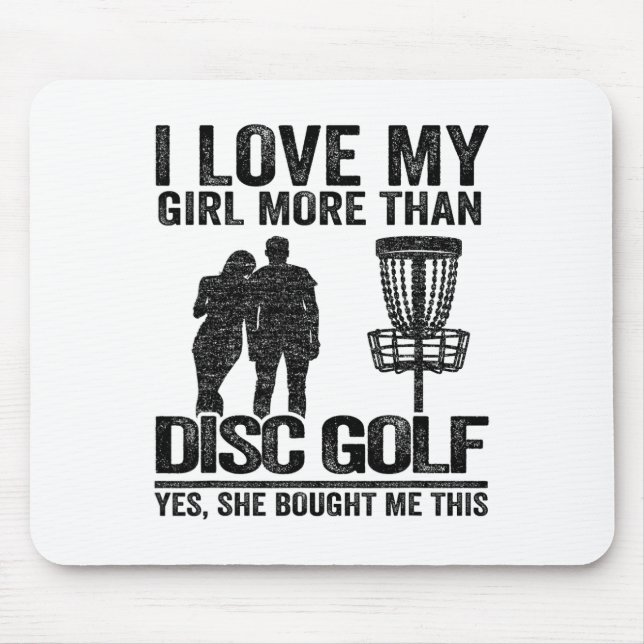 Tapis De Souris Golf de frisbee Sketch J'aime ma fille plus que le (Devant)