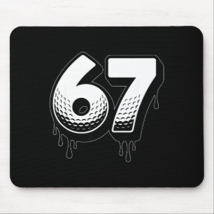 Tapis De Souris Golf Drip Numéro 67 Joueur Ou 67e Anniversaire Six