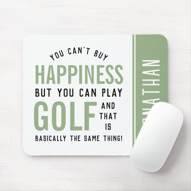 Tapis De Souris Golf est le bonheur Funny Golf Lover cadeaux (Avec souris)