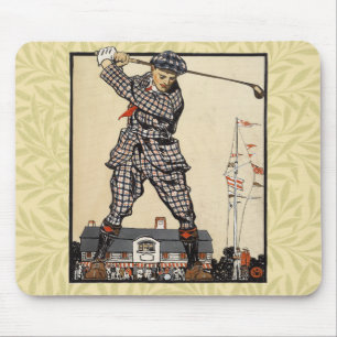 Tapis De Souris Golf Golfer Vintage Golf antique