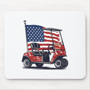Tapis De Souris Golf Part Drapeau américain 4 juillet Sport Patrio