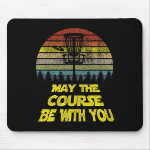 Tapis De Souris Golf Que Le Parcours Soit Avec Vous Frisbe Retro S