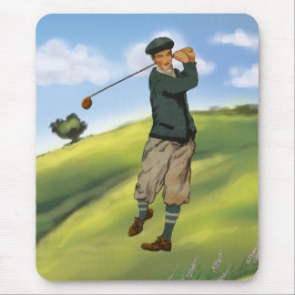Tapis De Souris Golf vintage de golfeur de regard